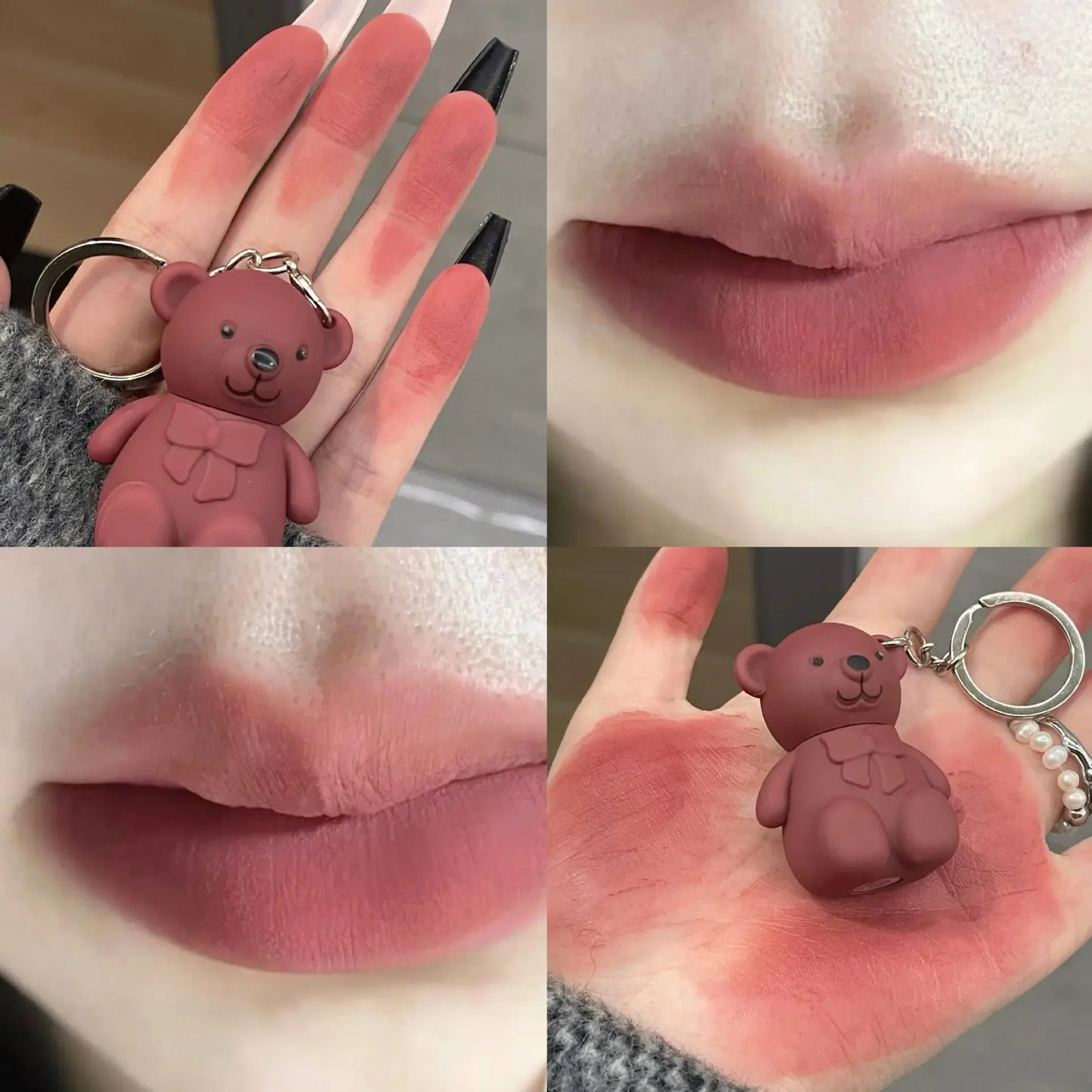 Cute Bear Matte Lip Mud Gloss