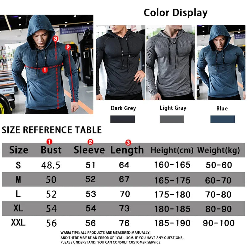 Mens Fitness Tracksuit Running Sport Hoodie Jacket