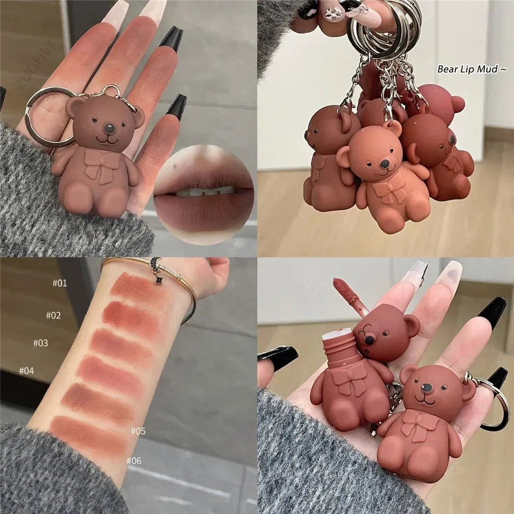 Cute Bear Matte Lip Mud Gloss